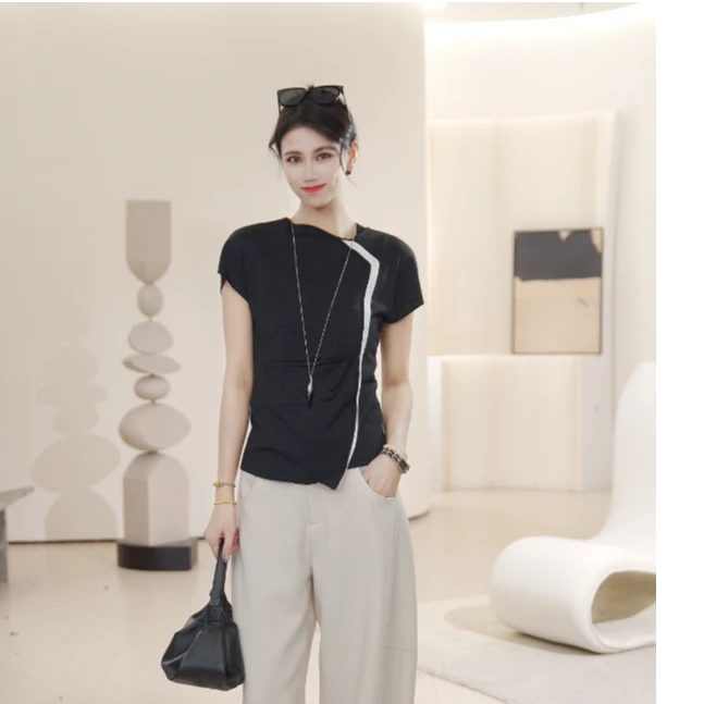 Marisfrolg/玛丝菲尔春夏新款双色宽松针织衫A1FZ2802M+A1FZ2807M