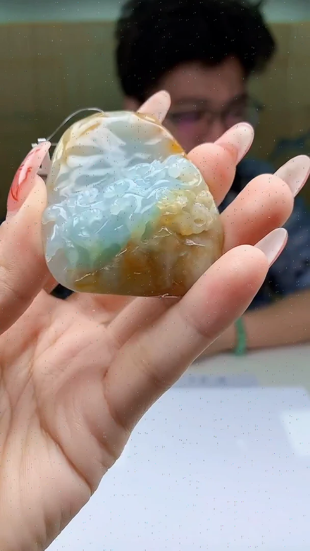 【闪购商品】定制翡翠未镶嵌4688ty-毛货挂件26