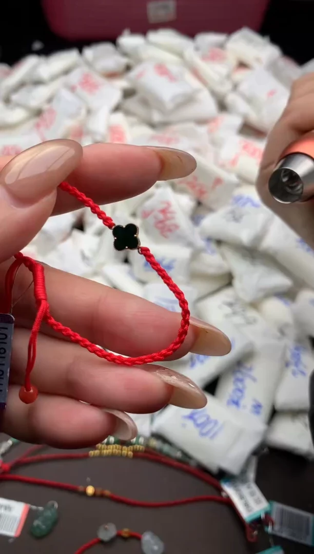 【闪购商品】翡翠手绳18K金镶嵌一