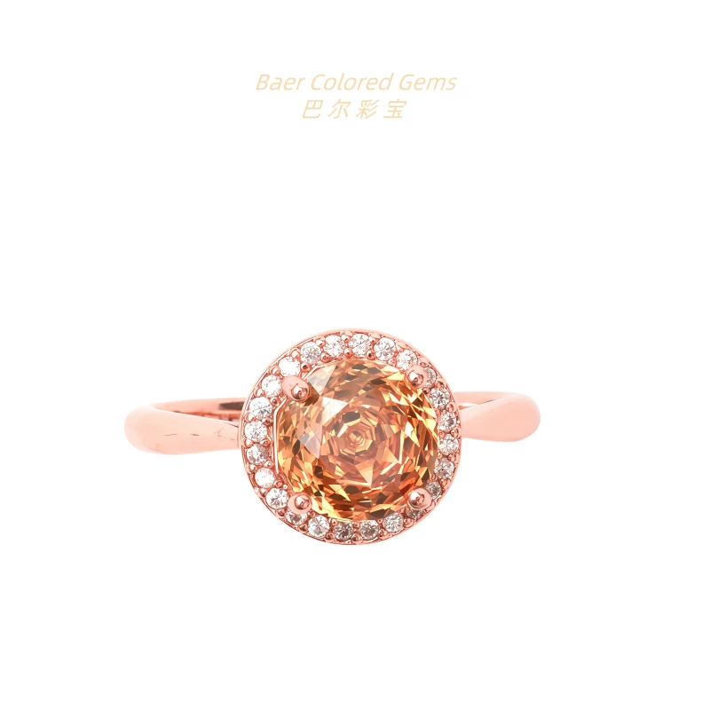 巴尔彩宝戒指 轻奢豪镶满钻时尚简约女神黄钻气质戒指14754