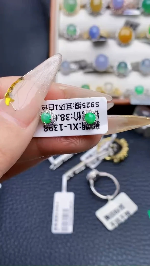 银S925镶嵌戒指翡翠0501