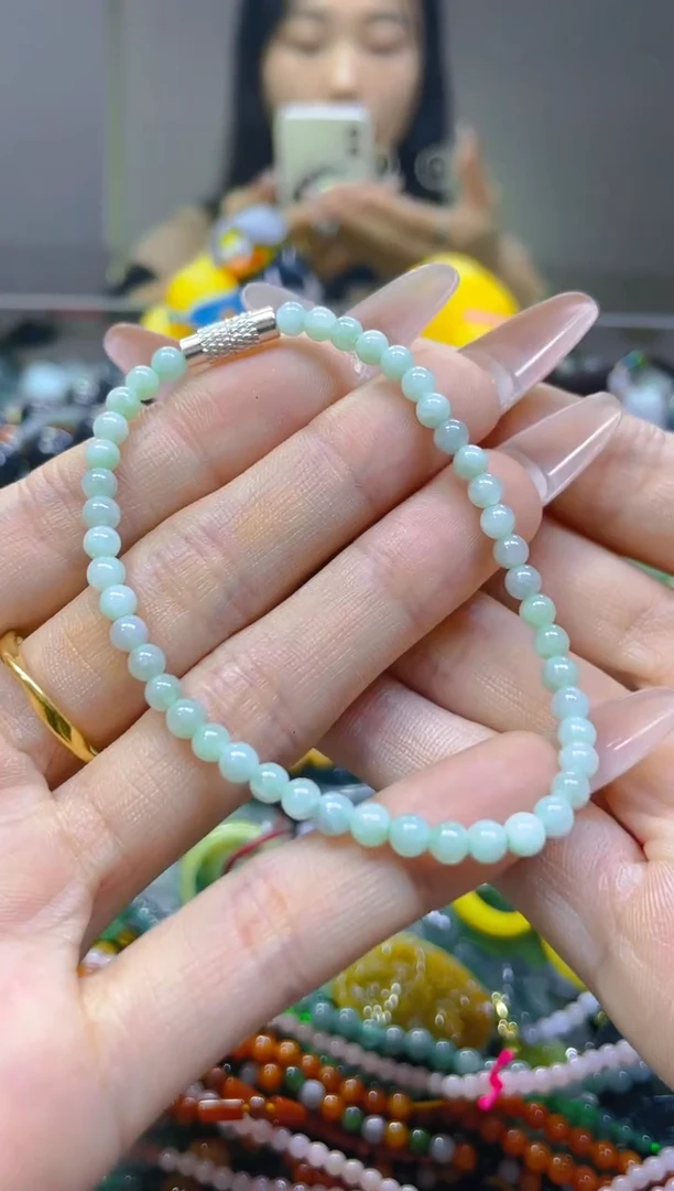 翡翠未镶嵌颈饰3MM/N/翡翠A货，一件也是批发价