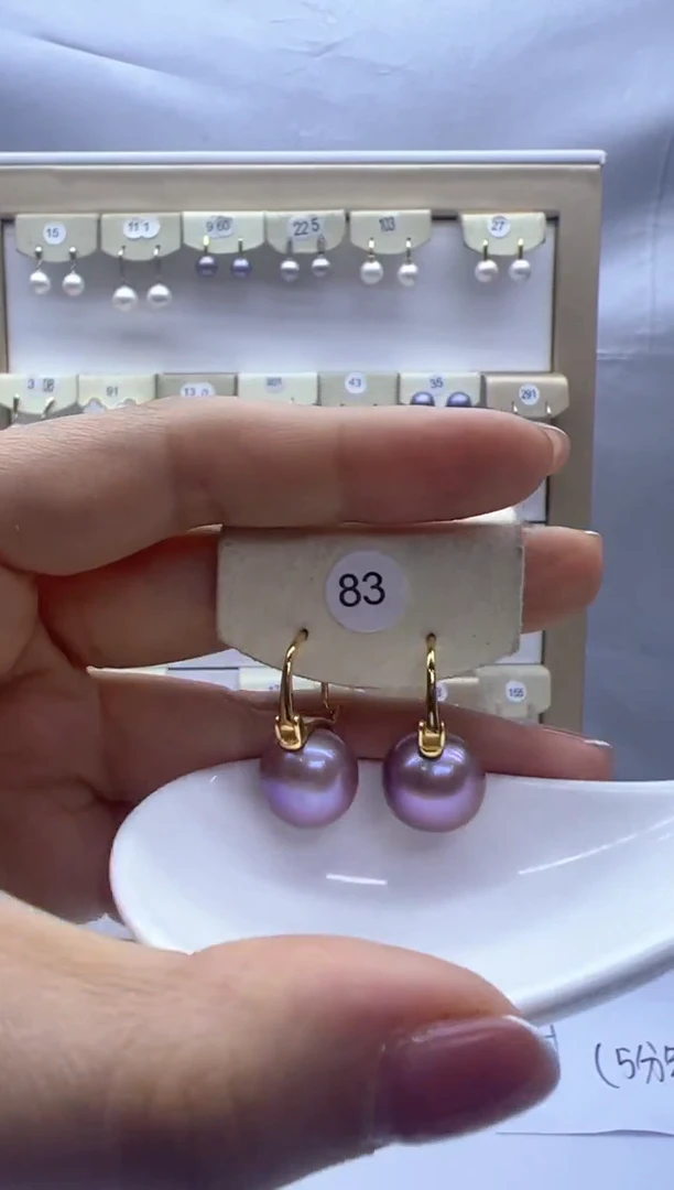 【闪购商品】淡水珍珠耳饰银S925镶嵌83