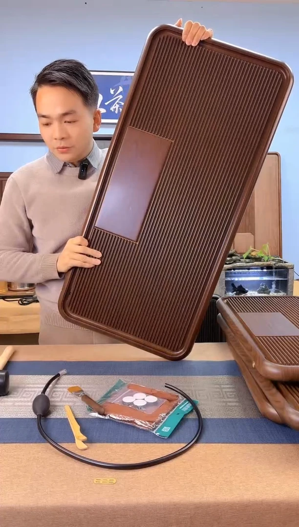 【闪购商品】凌龙黄色款式茶盘80*40*4