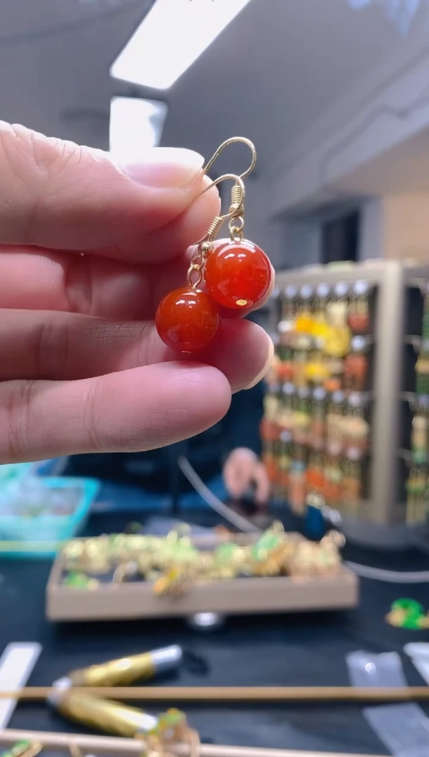 【闪购商品】玛瑙/玉髓耳饰合金18玛瑙饰品