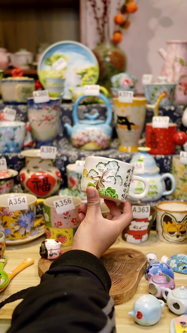 瓷片景德镇釉下彩手绘陶瓷