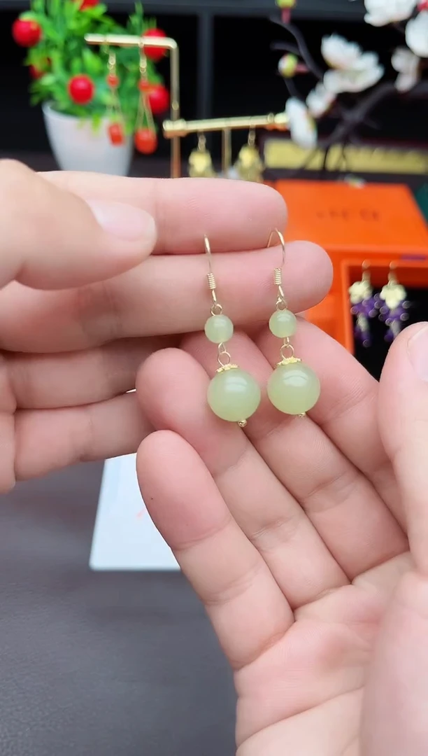 玛瑙/玉髓耳饰银S925镶嵌234000