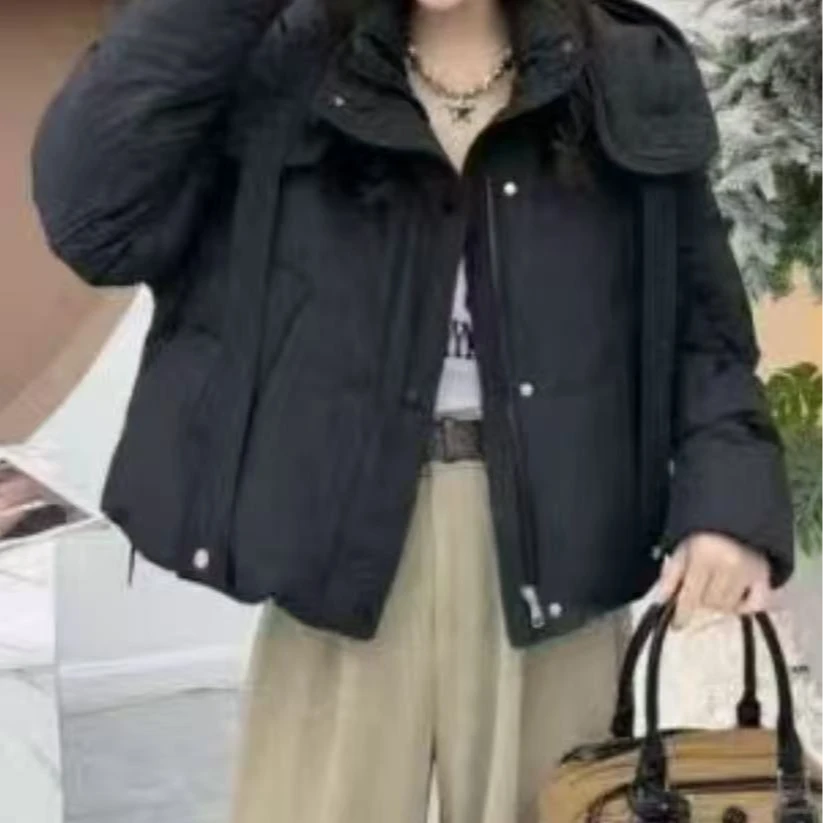 Y419黑绑带领冬季厚款外套8811