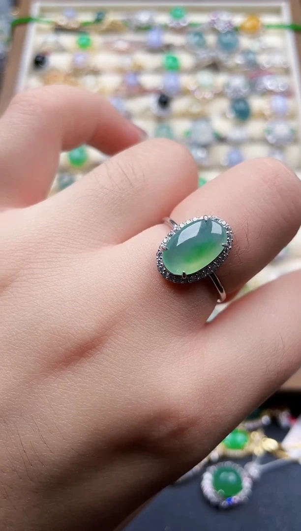 银S925镶嵌戒指翡翠51