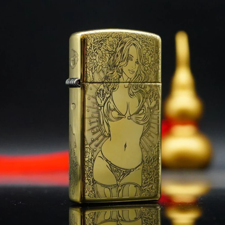 ZIPPO/之宝打火机XF 常规窄机骷髅美女  小巧男士防风DY9920ZJ