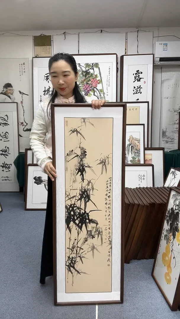 国画尺寸43*1米23木画框京东包邮手绘