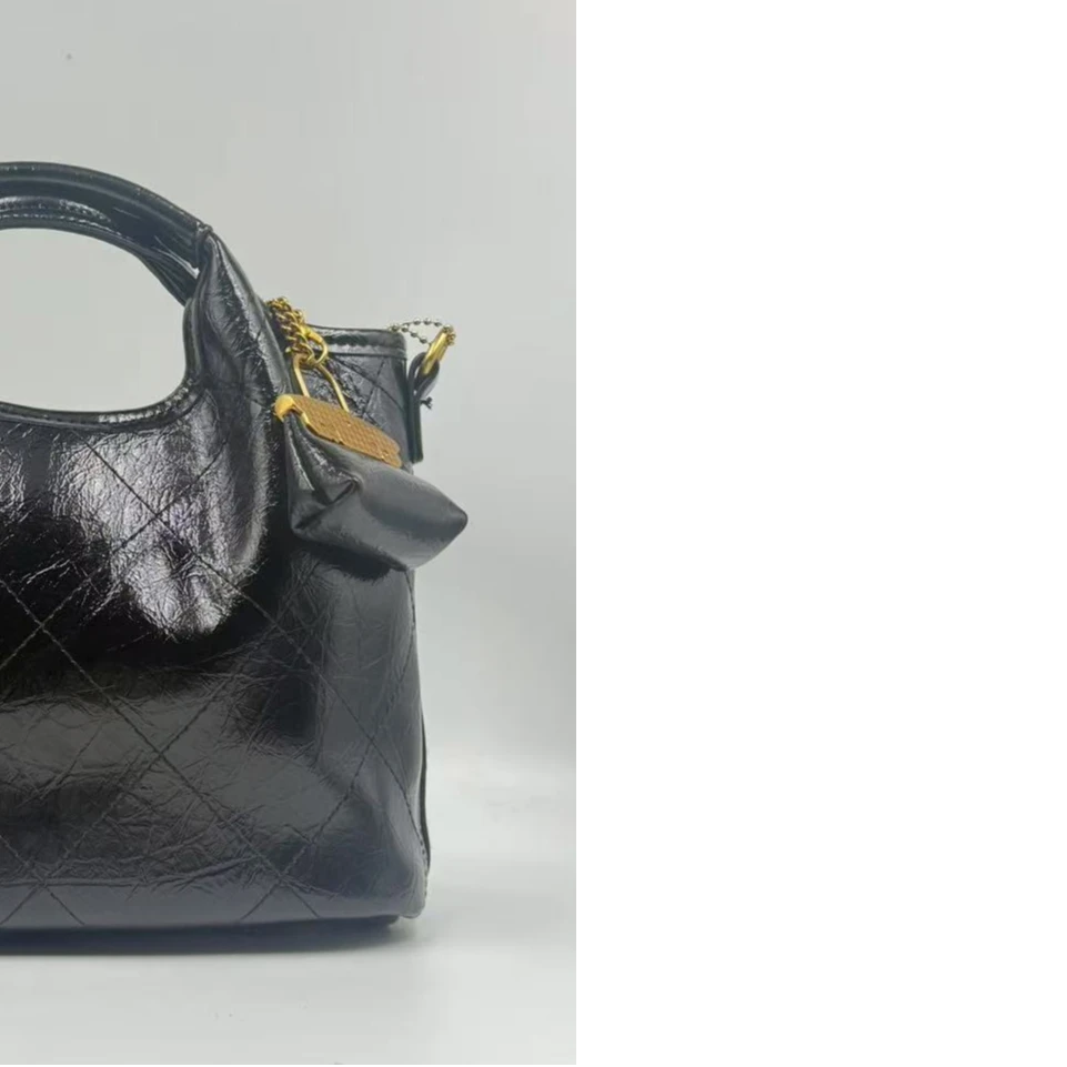 LQ-WITH-QUEEN真皮女包风小菜包菜包黑色-大 0762