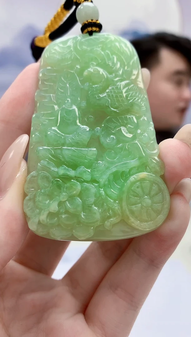 定制翡翠未镶嵌5060jw-毛货挂件34