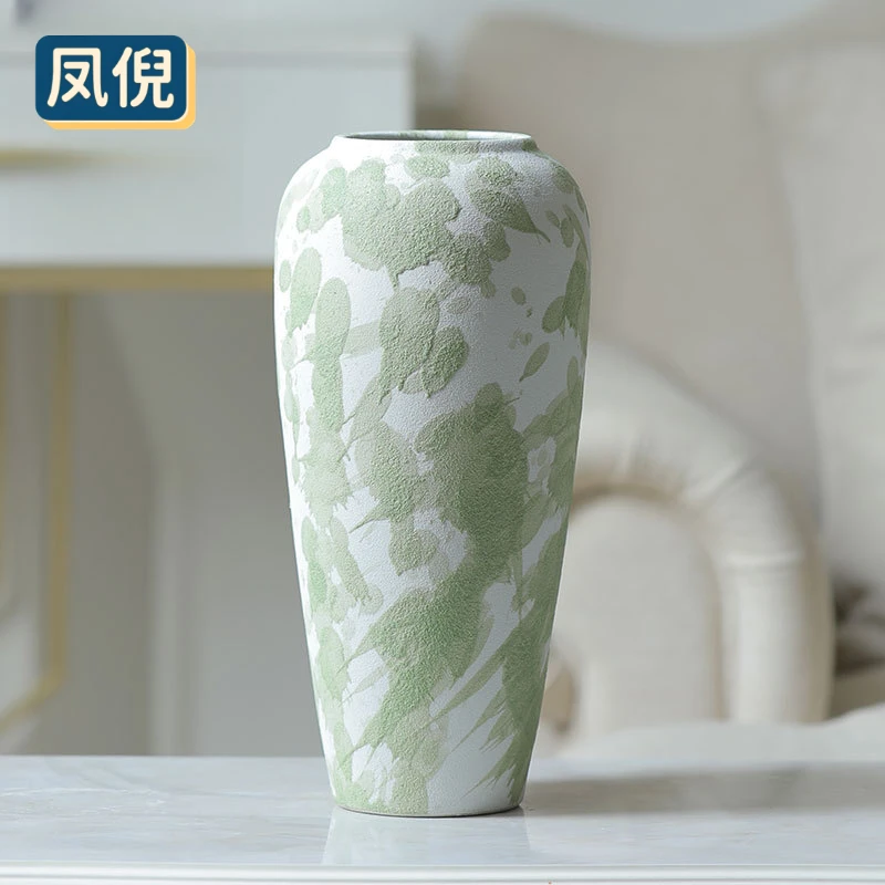 凤倪景德镇陶瓷花瓶水养干花鲜花富贵竹银柳插花花瓶摆件客厅插花
