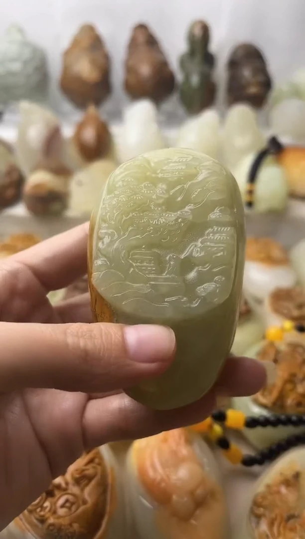 石材方解石棉纹正常不退换山水