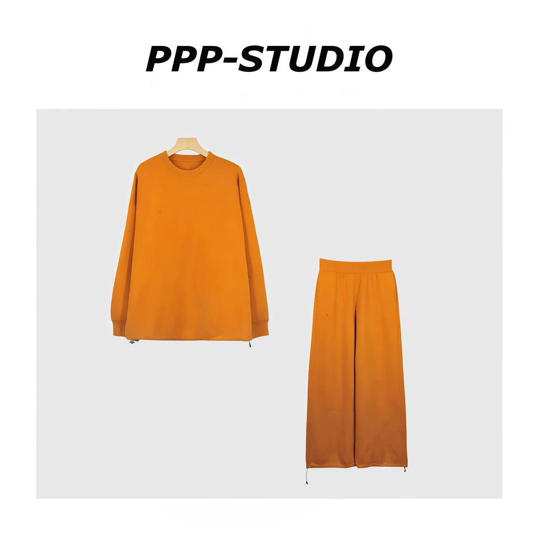 『PP-STUDIO』新款时尚休闲经典简约百搭上衣+中长裤套装*20253363