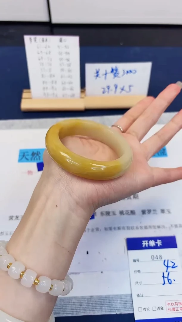 【闪购商品】石英质玉手镯未镶嵌48-财气镯-圈口56