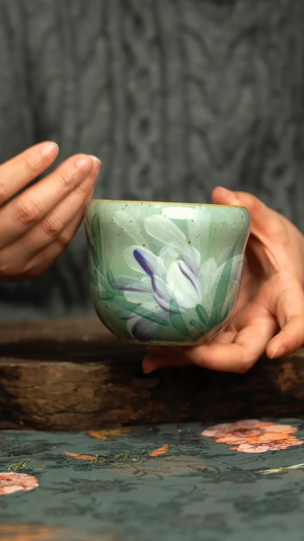 【闪购商品】杯釉下彩手工手绘同款陶器