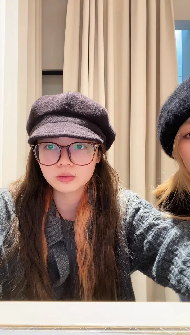 羊毛黑棕毛绒高顶报童帽S码