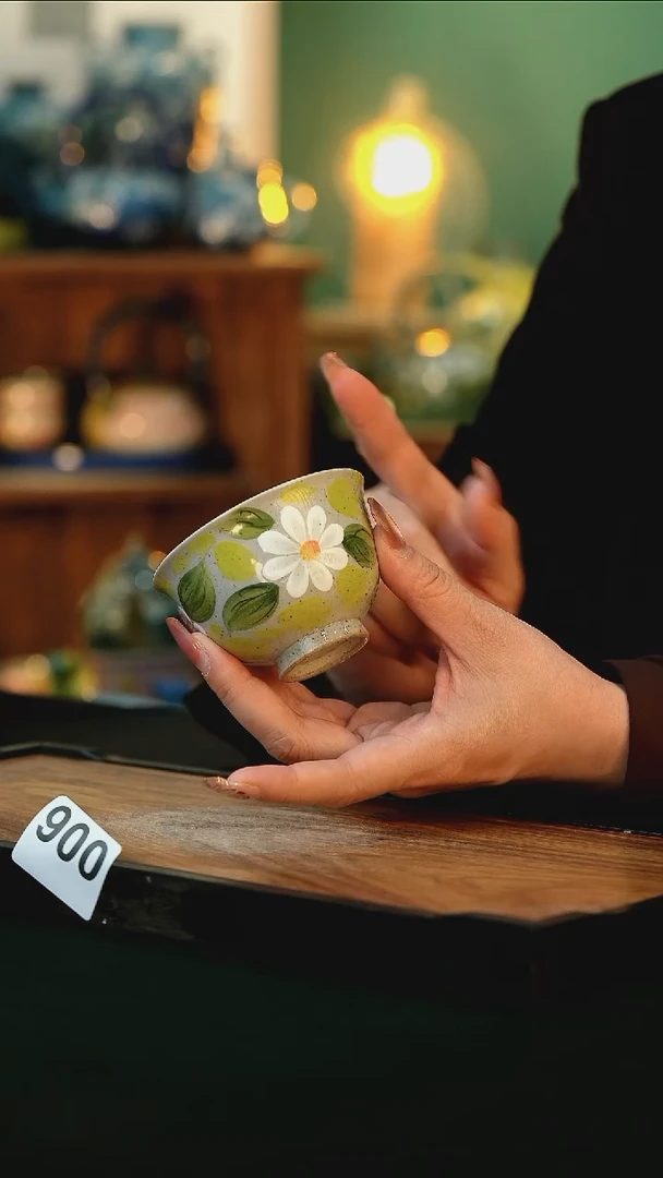 杯手绘心瓷陶瓷浮力款