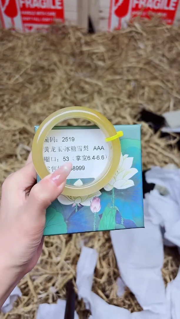未镶嵌手镯石英质玉2519--财气镯--圈口53