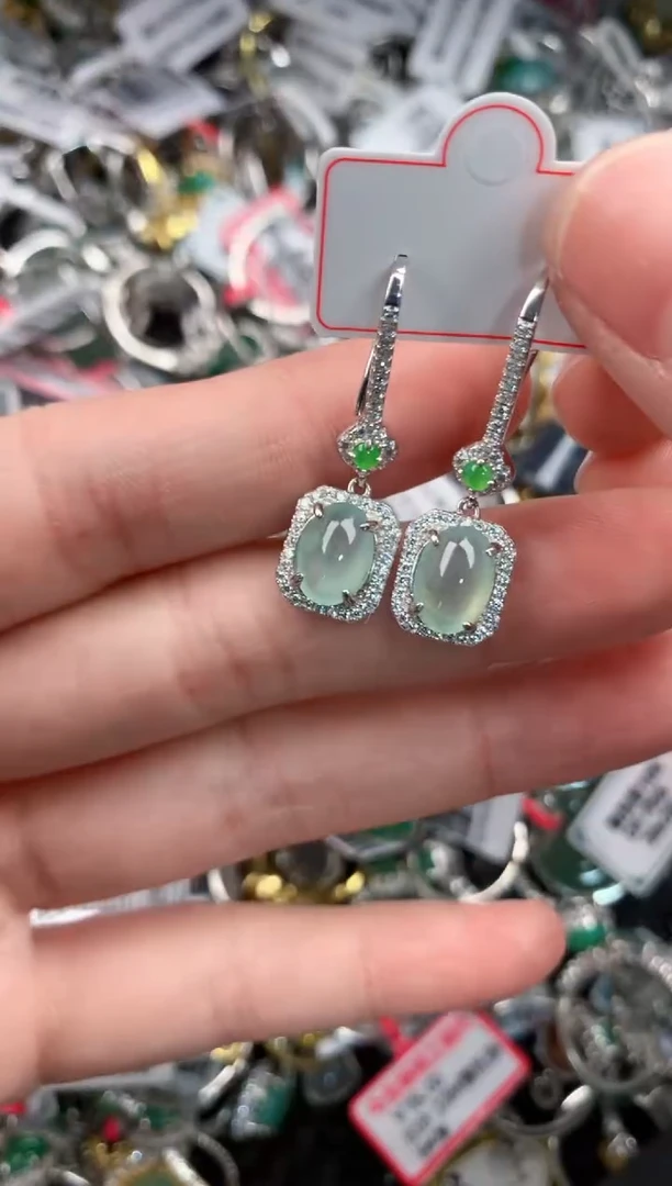 银S925镶嵌戒指翡翠333--6