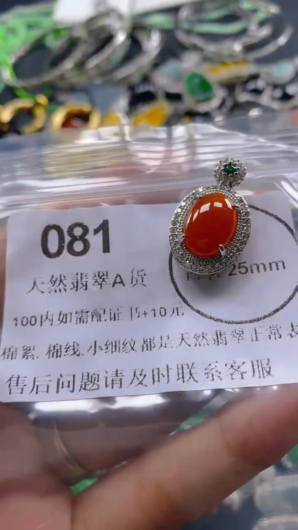 翡翠未镶嵌吊坠(不含链)081.