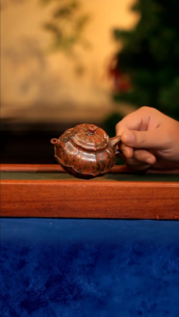 紫砂 宜兴紫砂 CJY 墨金烧  筋纹