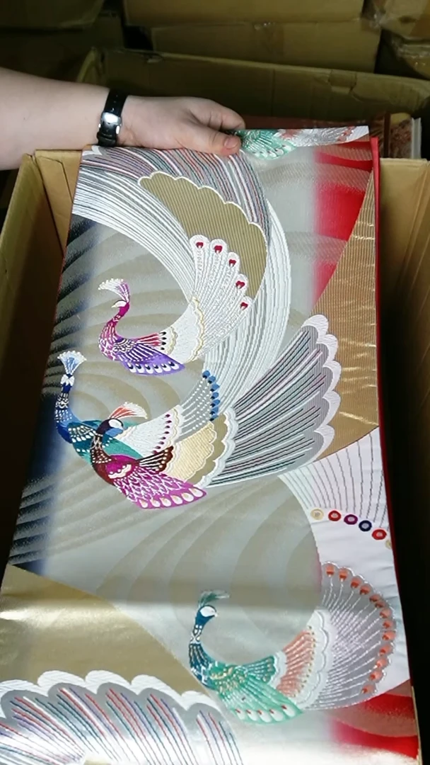 织绣织锦143六通孔雀