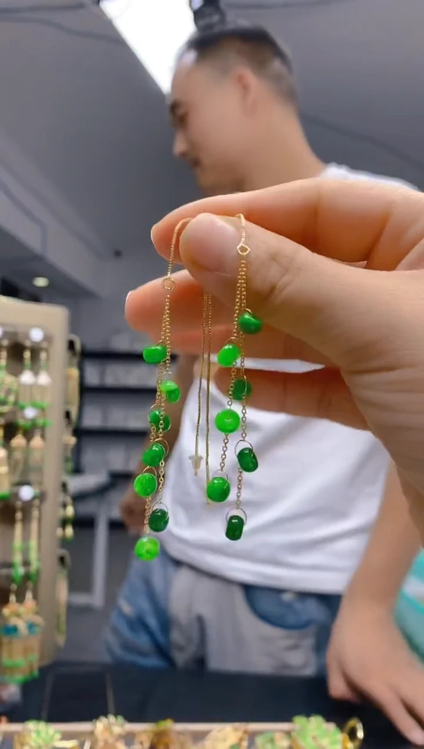 【闪购商品】翡翠耳饰合金197翡翠耳线