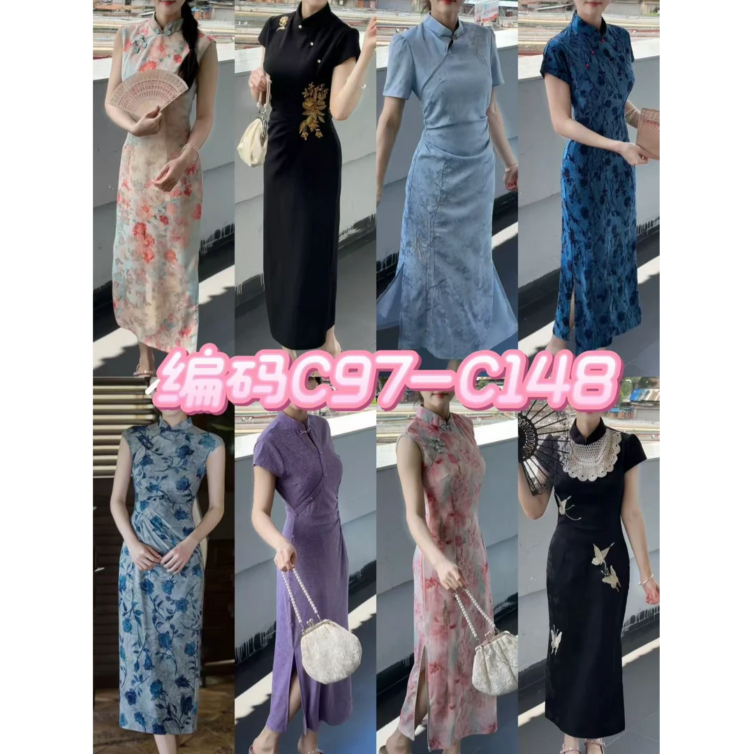 【编码C97-C148】 2025新款日常可穿改良旗袍气质显瘦连衣裙合集