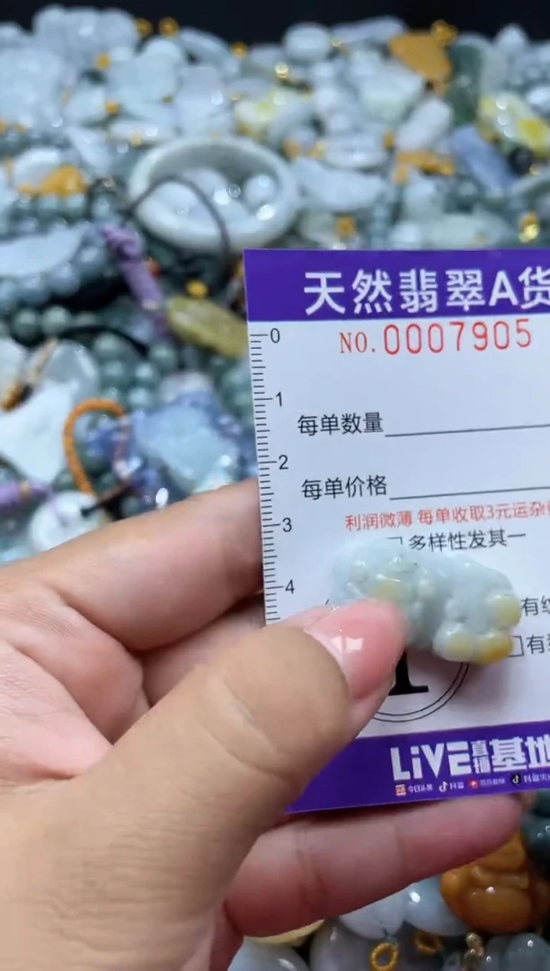 翡翠未镶嵌颈饰07905