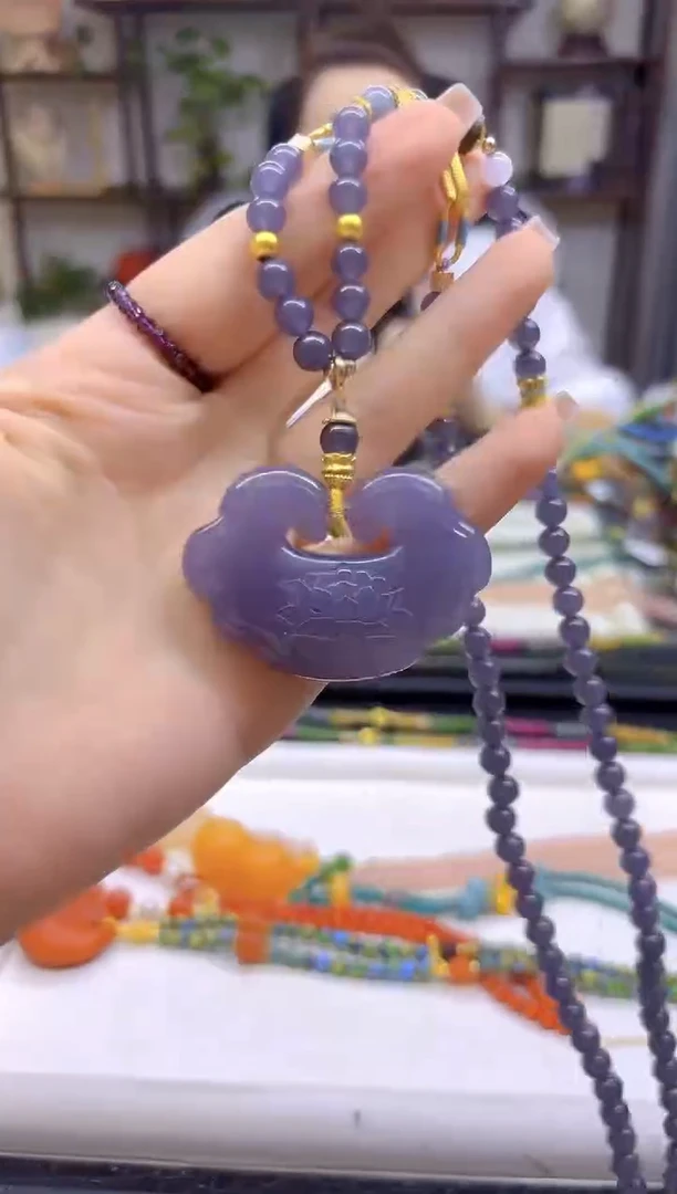 和田玉未镶嵌毛衣链DIY款M606