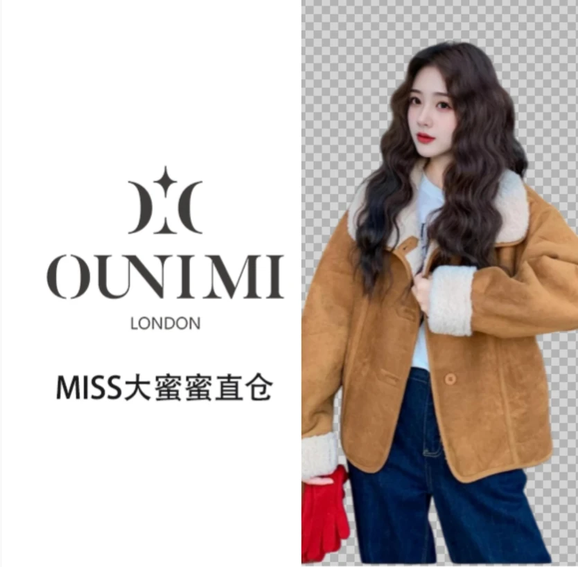 韩版时尚皮毛一体时尚秋冬短外套单排扣防风百搭休闲加厚