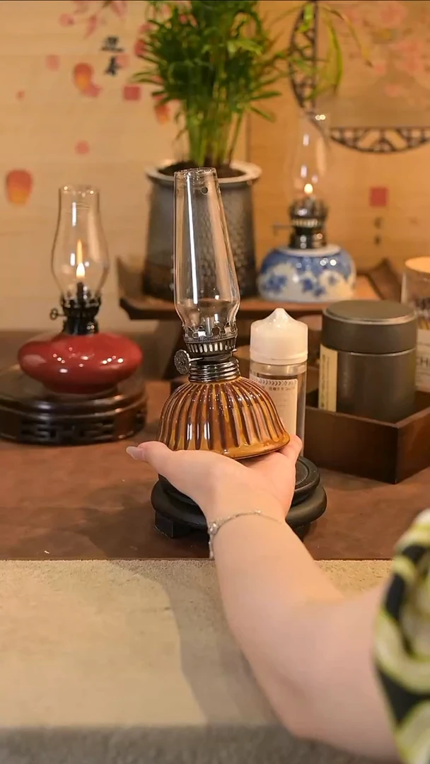 景德镇陶瓷油灯摆件