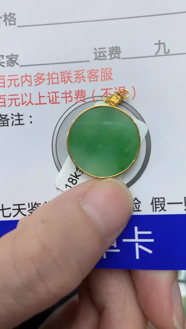 【闪购商品】翡翠颈饰18K金镶嵌11111111