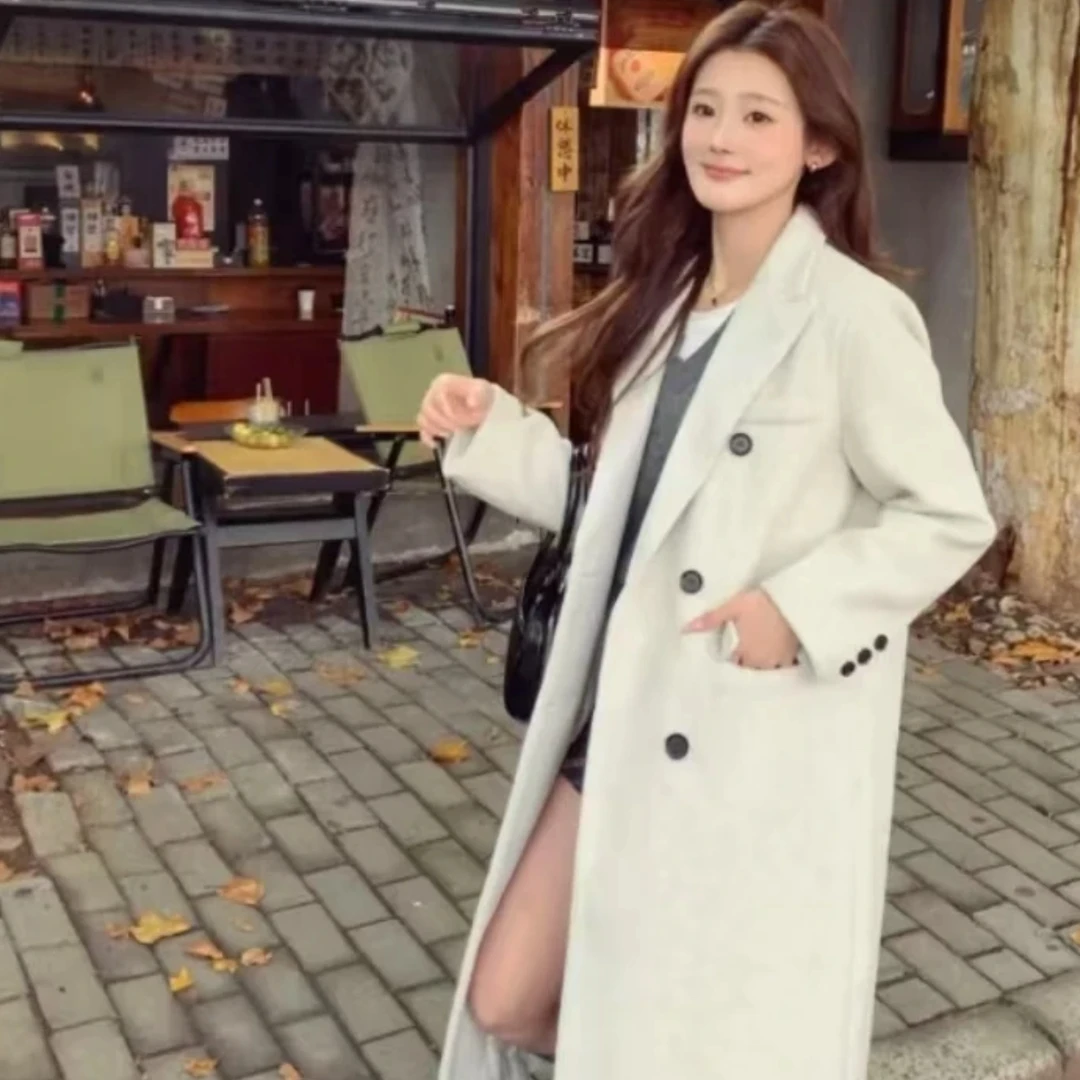 288大衣女装洋气纯色通勤穿外套外套西装领韩版短款常规秋季