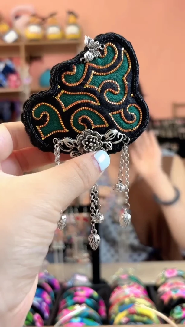 织绣艺枝独绣刺绣手工饰品39