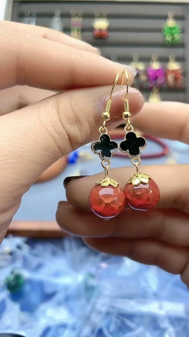 【闪购商品】玛瑙/玉髓耳饰银S925镶嵌995000