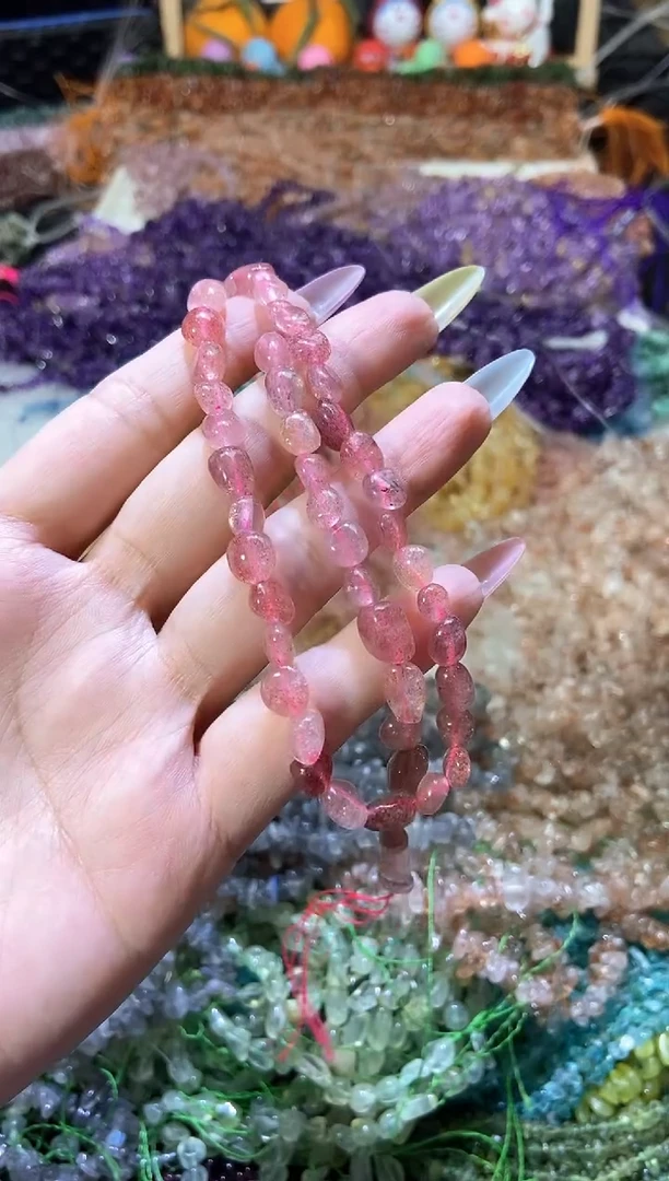 水晶珠宝半成品未镶嵌随草莓