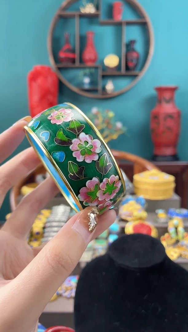 北****乡景泰蓝轮胎手镯 59-65草绿色