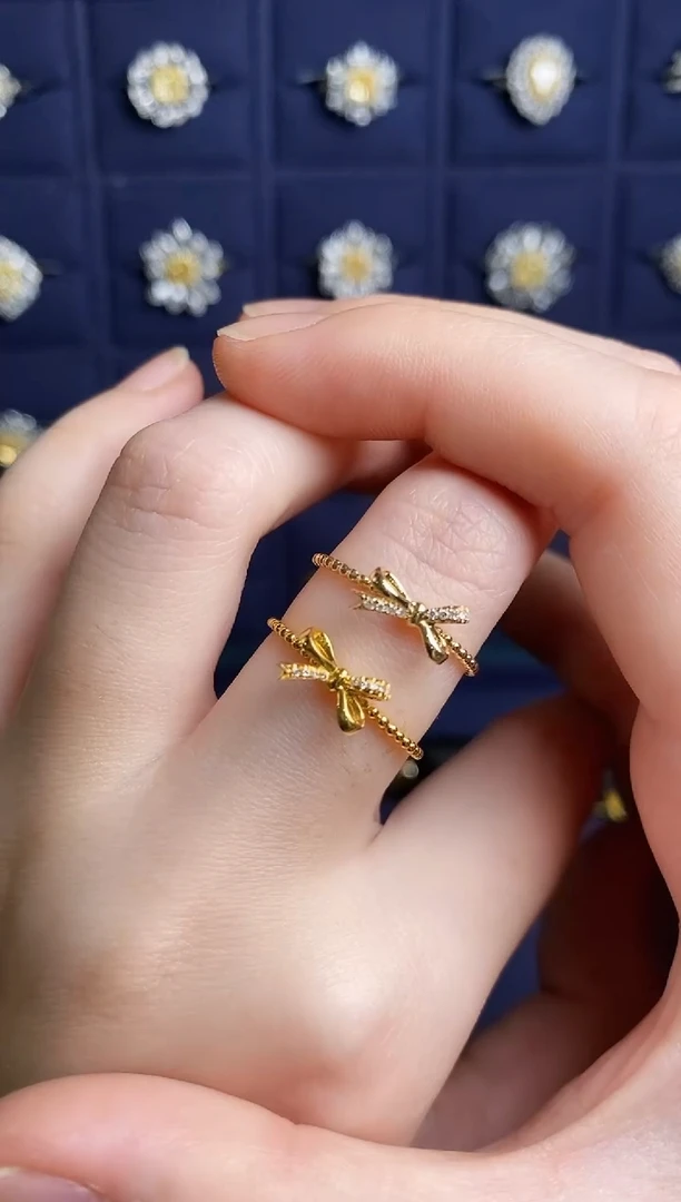 18K金镶嵌戒指钻石多样性发一（下单备注颜色）