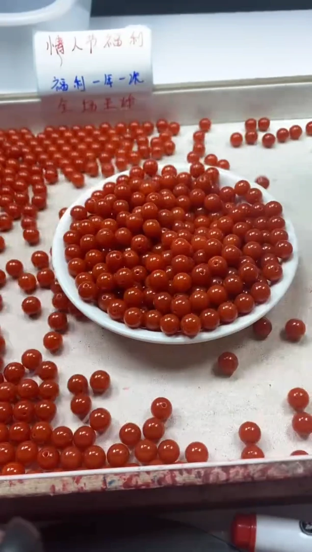 【闪购商品】南红玛瑙颈饰未镶嵌w2185满肉南红8mm*30颗
