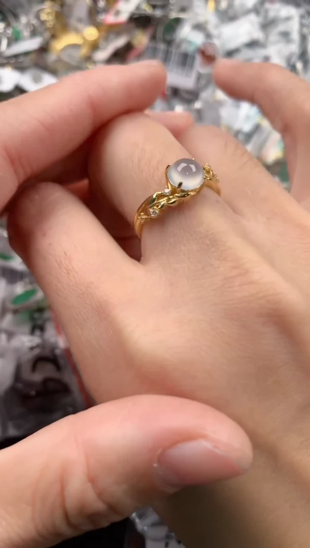 银S925镶嵌戒指翡翠111    1