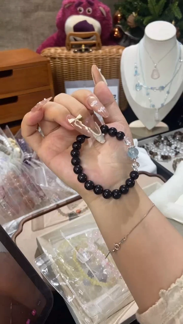 水晶手串未镶嵌孤品捡漏均匀瑕疵介意勿拍