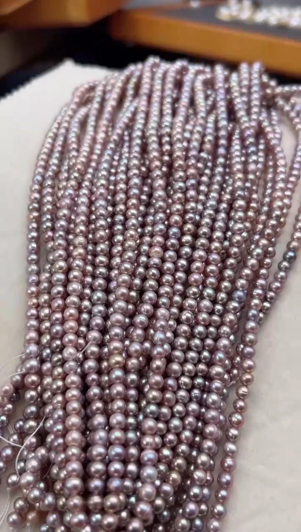 未镶嵌淡水珍珠福利强光*珍珠项链（无核5mm）