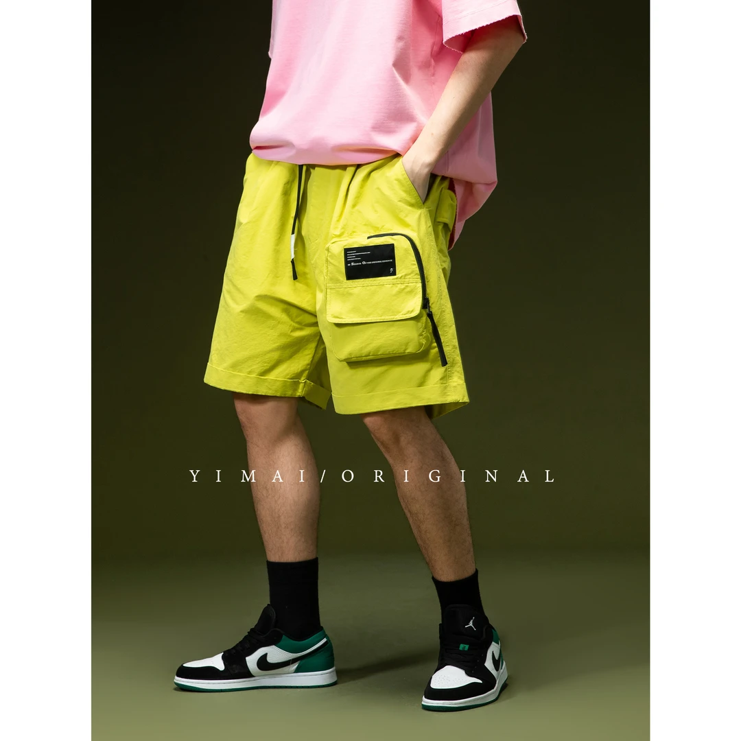 易麦原创户外多口袋夏季工装机能风男女宽松工装设计休闲裤短裤