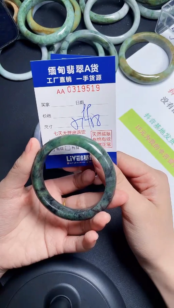 未镶嵌手镯翡翠天然翡翠A货9519