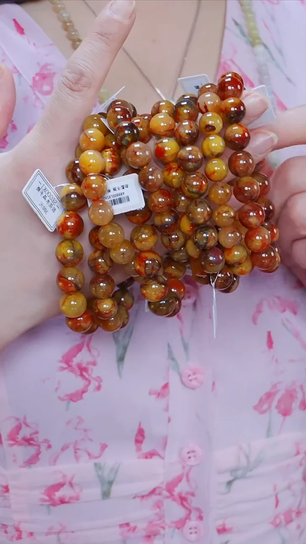 水晶手链未镶嵌7【】多样性发一珠径10-12