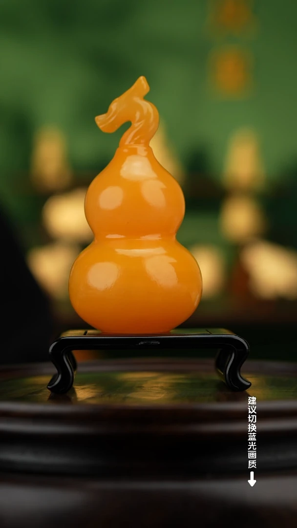 玉【龙头葫芦】天然玉石摆件